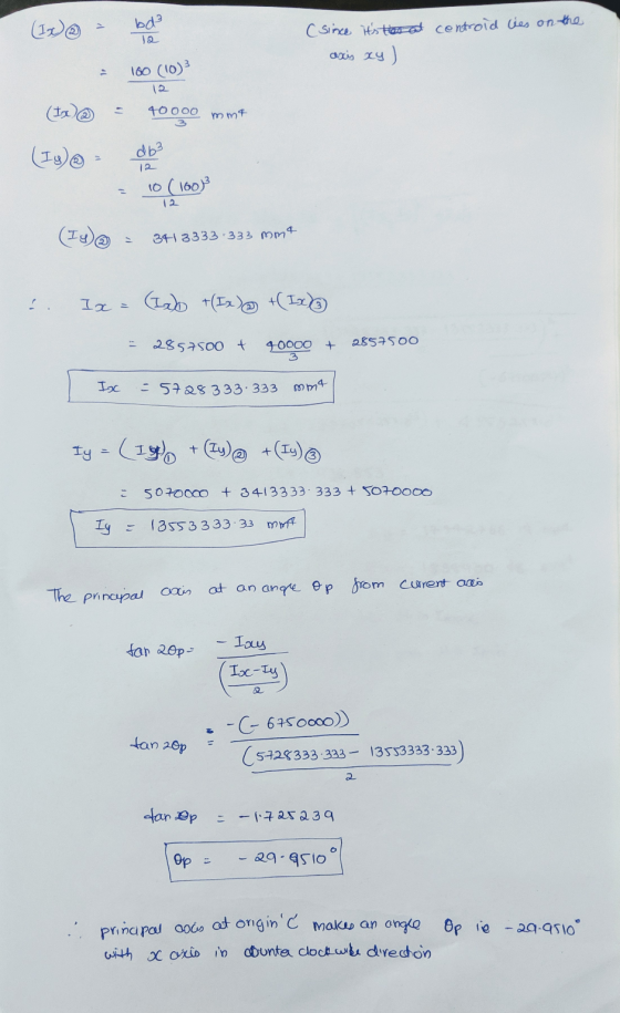 (Iv bot 12 (since its tas ad centroid lies on the orcis xy) 160 (60)3 12 (2) - 40ooo mmt (19) db3 12 10 (160) 3413333.333 mm