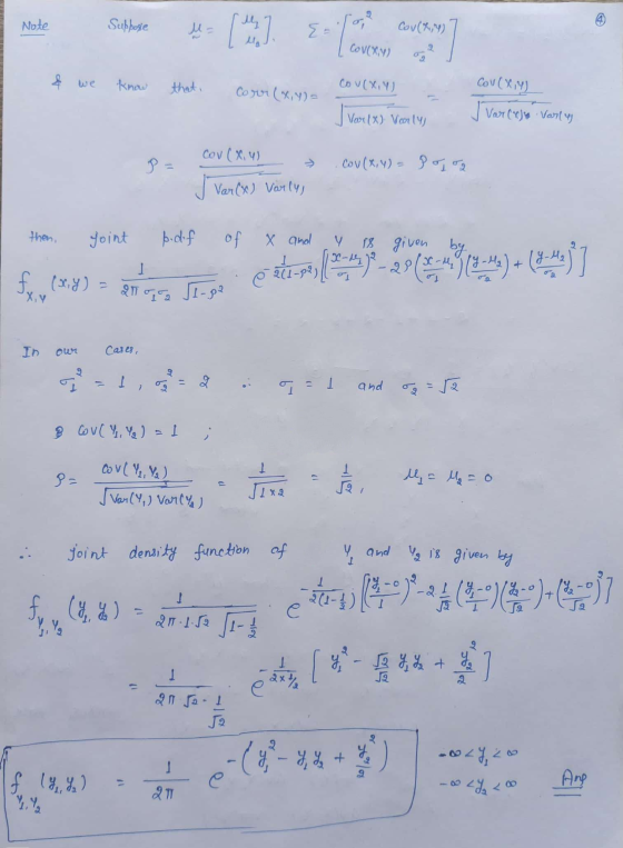 Note Subbose u ( 4 ) { Cov(x4) Love COV(X,Y) 9 that, Corr (x,y)= COV(X,Y) ✓ Var (x). Voorlys COV(X,Y) Var (x) Varily COV(x, y