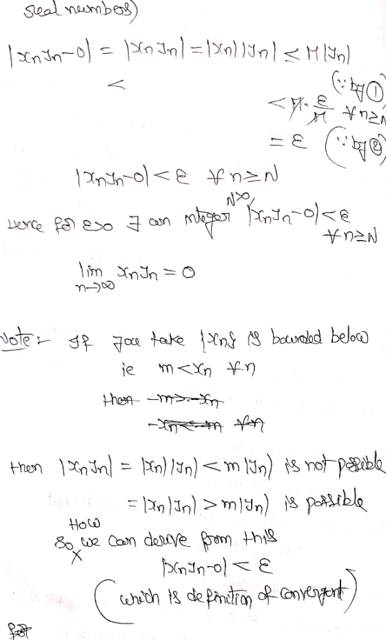 seal numbers) Isnin-ol = pn Inl=1nlluni < Min. <he Anzi รักปัก ol<a / n>ป Hence for eso 7 an integer In Inoke Knew lim Son Jn