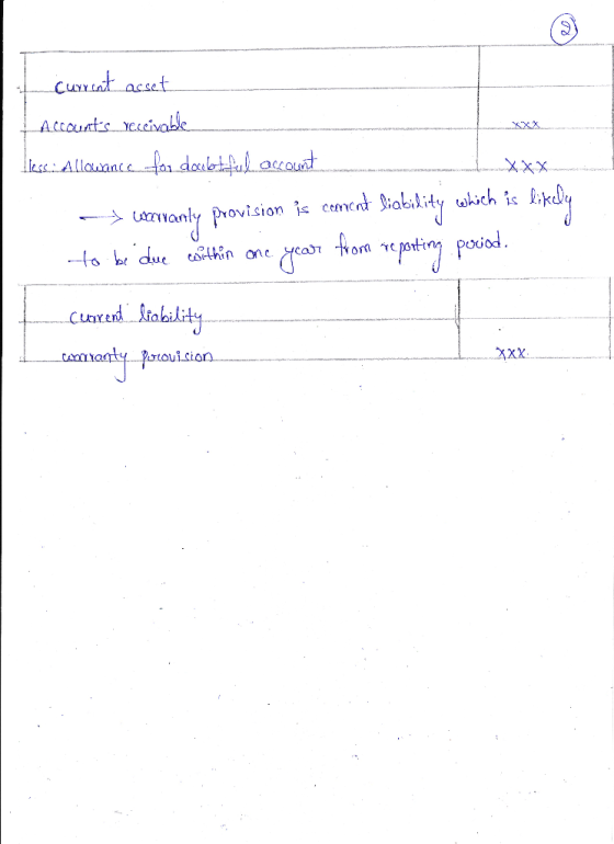current acset Accounts recivable less Allowance foi daibtful acrount XxX which is biability vaniy provision is ceamnent from