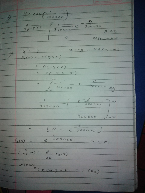 Yourfo000) Y~exp 300000 300000 300000 eusewhere XE[0,-00) :- fxcx)= P(X<x) P(-Y<x) PCY>-X) 2, 300000 300000 300000 300000 300