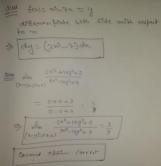 side with respect Qures fome 03_7* = y differentiate both to a dy = (322_7) de Ques Lim 22 +10y²+2 (114) 20,0) ²104 ²9 oto+2