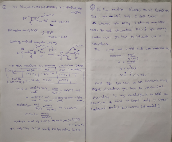 0 215-bis (bromo method )-1 methoxy-4-(2-61h Pheay boy) benzene Br 101 BY mut! 422:20 Potassium tex-butorsche In the reaction