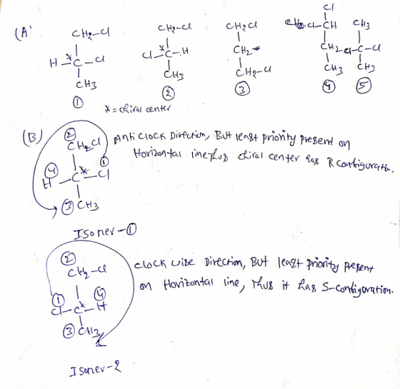 CH2-ce Chaul clou-CH CH3 Chord C CH₂ راغ - . CH3 CH3 CH3 Choru CH₂ O x= chiral center a Anticlock Direction, But least priori