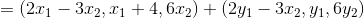 = 2:01 – 3.12, 11 +4, 6:02) + (2y1 – 3.12, 41, 642)