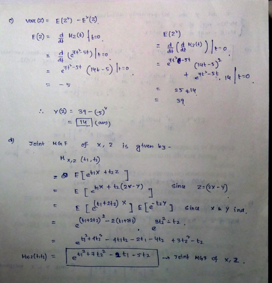 E(2) 42) o dt dp 사 C1qt-5) 14 t-0 25t, 14 -31, Joint HG F is a ven by - 2 (41,) Sinte 2 tl2 Ht2.atl-st2 |-, J nt HGT o x, Z.