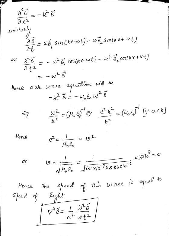 B a x² similarly 28 - wb, sin (ke-wt) - wēsmlkx+ wt) at wa E, cos(kx-wt)-W2 B, cos(kx + wt) = ot² =-w2 B will be B Hence our