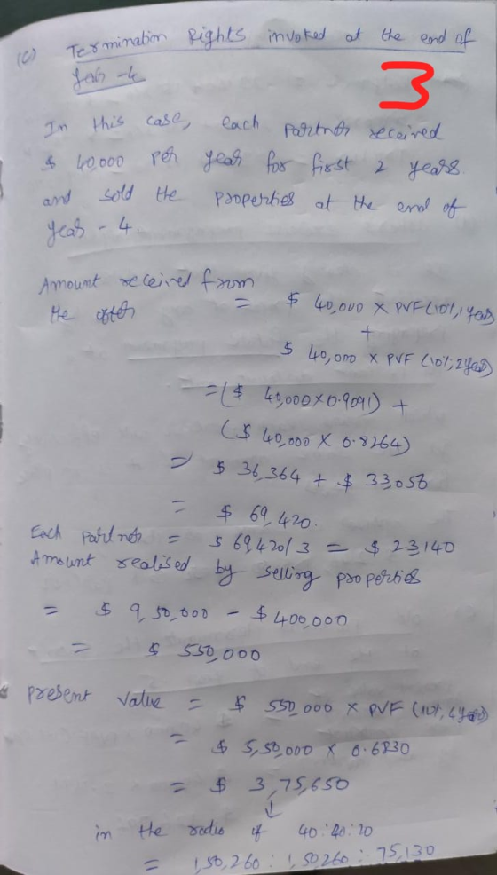 mination Rights Rights invoked at the end of (0) Termination In this & 40.000 and sold case, per the each partats received ye