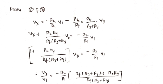 from ® Vy = - R2 i- R2 y Ry vy Nyt R2 Ry = - 12 v. . Rf (Rj try * TH P2 Ry 7. - Rz vi RV L P (Rgt Ry, rx - the teaching P4 (R