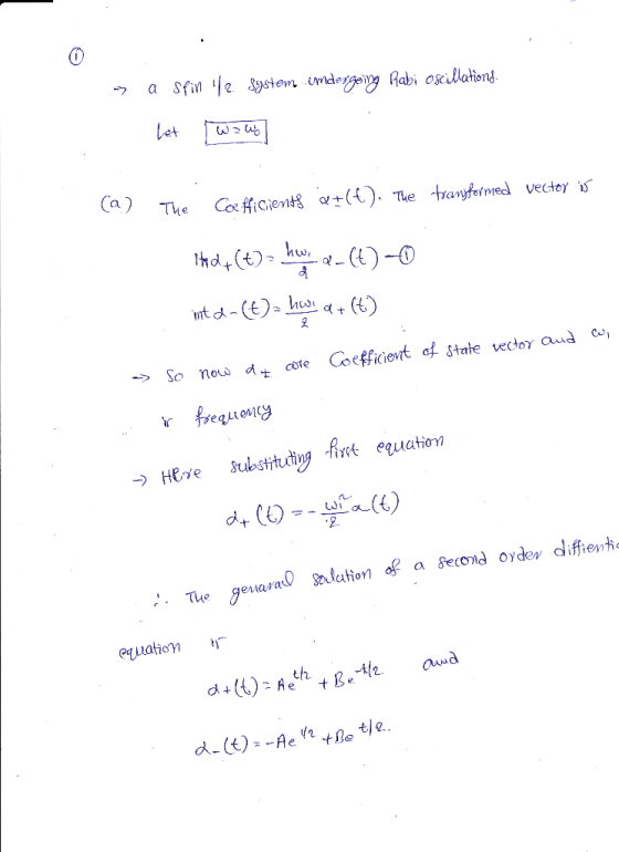 ->So no dcoe Coeffiievt of stale vector aud c Hulbstittig -Krt eq equatiom 2- gewaraO Kntation of a fecond ordev diffie), oau