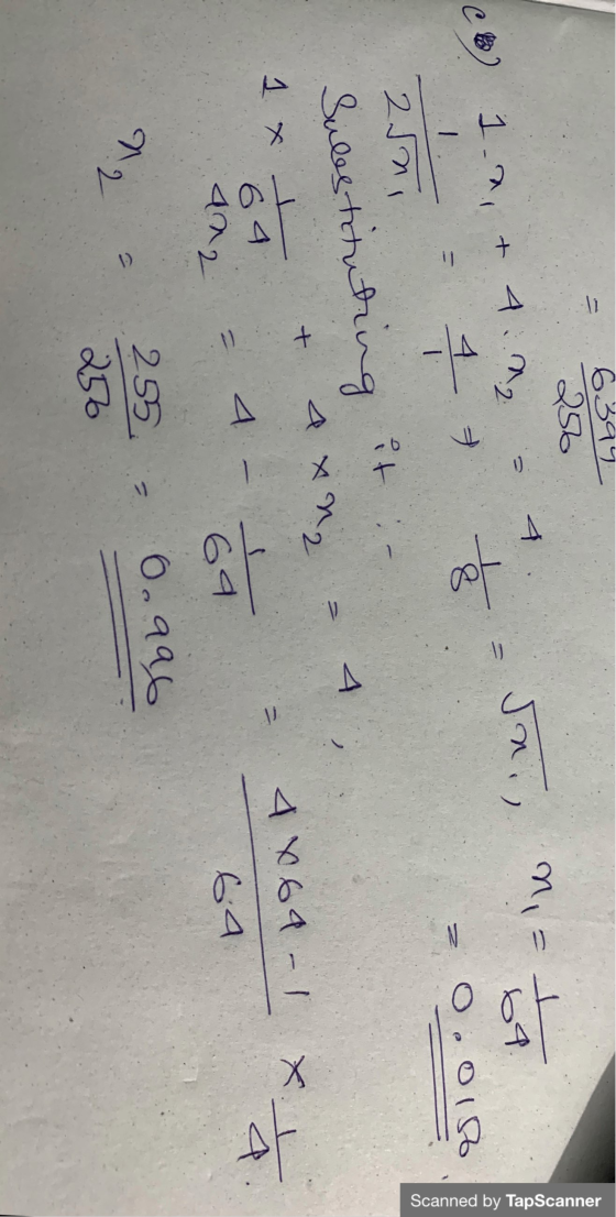 1) 6349 sЬ 4 sn., тут 4 2 ) 1. А. 4 Э | Scanned by TapScanner е о( % 와 2. Sulestituting Ахи, А t * А 4 64 - | 1 x | X 64 4. 6