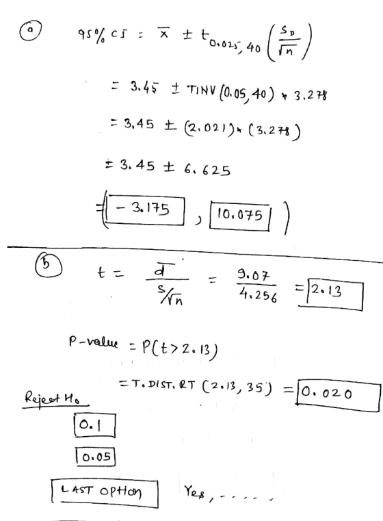 © 95%C5 : ñ I tom 95%C5 : 1 * toros, ao ( 0.025 = 3.45 I TINV (0.05, 40) * 3.278 . = 3.45 E (2.0219* (3.270) 3.45 + 6.625 - 3