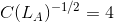 C(L_A)^{-1/2}=4