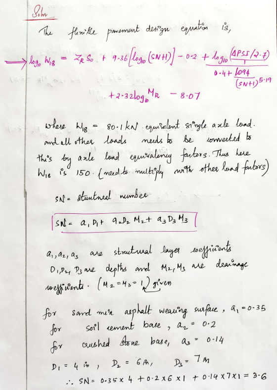 flonible parement design equation is, 9-36 logo (swt) – 02 + logio LAPSI/2. log, Wis ZR So + 9-36 0.4+1094 (sN+U5:19 +2-32log