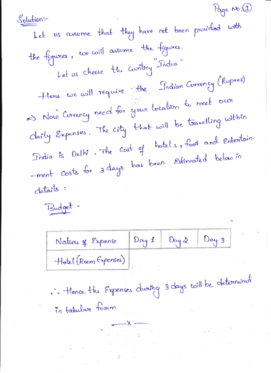 - Page No:1 Solution :- het us assume that they have not been provided with the figures, we will assume the figures. het us c