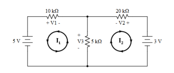 10 ks2 20 kΩ +V1- -V2+ I,