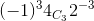 (-1)^{3}4_{C_{3}}2^{-3}