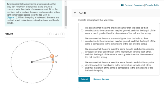 A Review Constants Periodic Table Two identical lightweight arms are mounted so that they can revolve in a horizontal plane a
