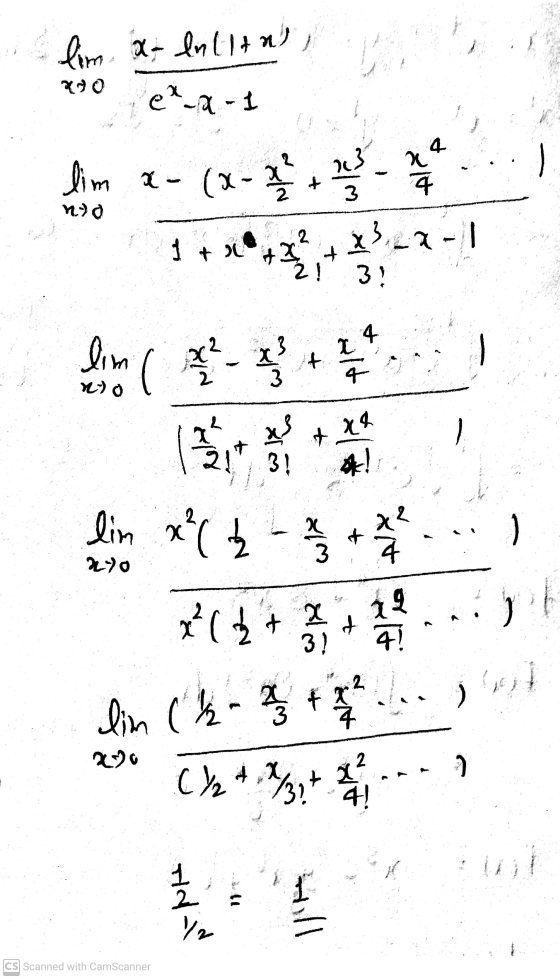 lim x- enllt al 700 ex-1 4 x lim a- (x - 24 13 + 3 4 no 2 1 + 0 2-1 + Di + X 3! 4 lims x ² x 3 a it 4 1) o wie w x& + it 21 !
