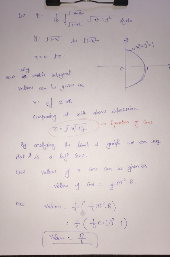 let a do diete sa tyh dyan y=-11-x2 to 11-12 x² + y² = 1 и со to now using in double integral be given as volume can V2 . 2 d