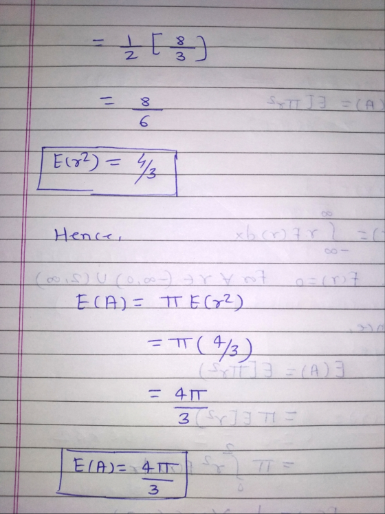 = { El82) = Hences bar) 7 - ( 5) C0.00 ECA= TEG2) = π(4/3) = 4IT 3 stje T ELA) = 45 3