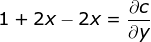 1 + 2x – 2x = да ду