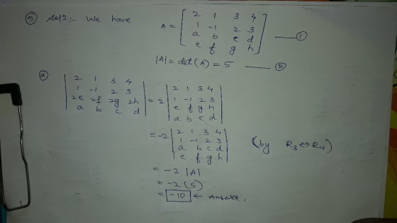 2 have a bo 1A det CA=9 a 2- 2 4 2 2-2 t -- 1 23 2 a 1a b 3 4 2 3 -1 a b c d F-2 lAI ANSWeR