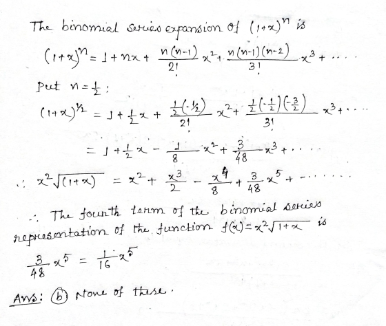 n x² 21 The binomial serwiso expansion of (14 %) is n(n-1) (1+2j= 1 + 0x + (n-1) (0-2).x3 + 3 put n = 2 (1+x)% = 3 +44 + x²
