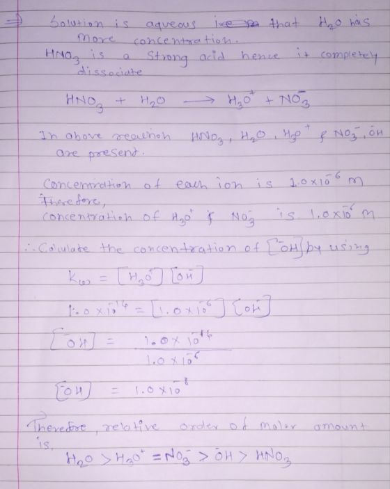 has cissacahe aoe preSend ーーconcentration of-내.pf-N03_us_1.0KIo.m calulate the concentration of Okl h부 ush Он o La oa amoun I