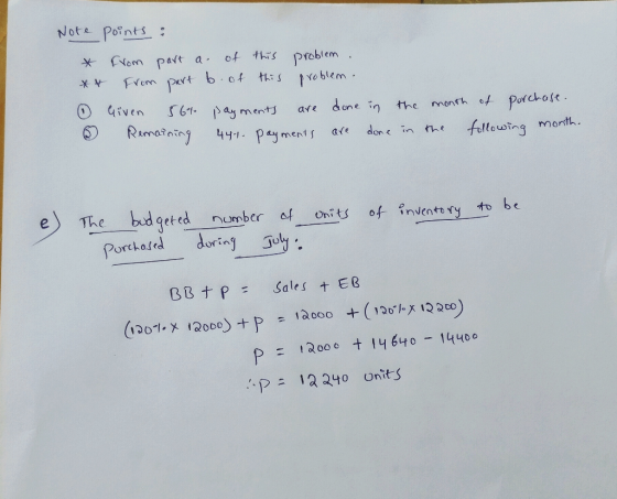 Note * ** points : from part a of this problem. from part b. of this problem. Given 56% payments are done in the Remaining 44