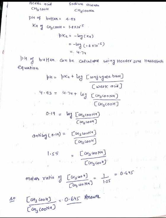 A celic acid Sodium acetate сна соон CH3Coona pH of butter = 4.93 Ка она соон = 18Х10-5 . bra = -log(ka) = -log (1-8 x1005) =