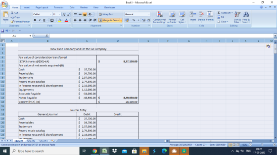 Book1 - Microsoft Excel Cla Home Insert Page Layout Formulas Data Review View Developer (?) X х AutoSum - Calibri 11 Α Α΄ Wra