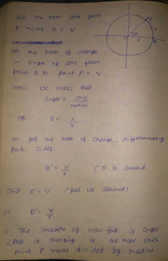 point let the rate with P moves is = v OR the rate in length of point B to of Change are from. point p = v Now we know that O