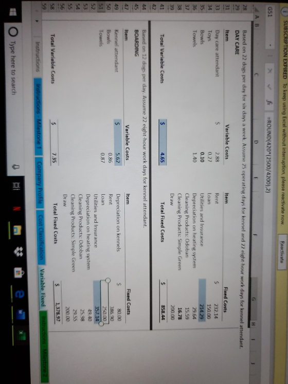 SUBSCRIPTION EXPIRED To keep using Excel without interruption, please reactivate now. Reactivate G51 1 X f =ROUND(420(2500/4