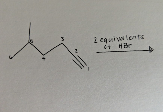 2 equivalents F it HBr is