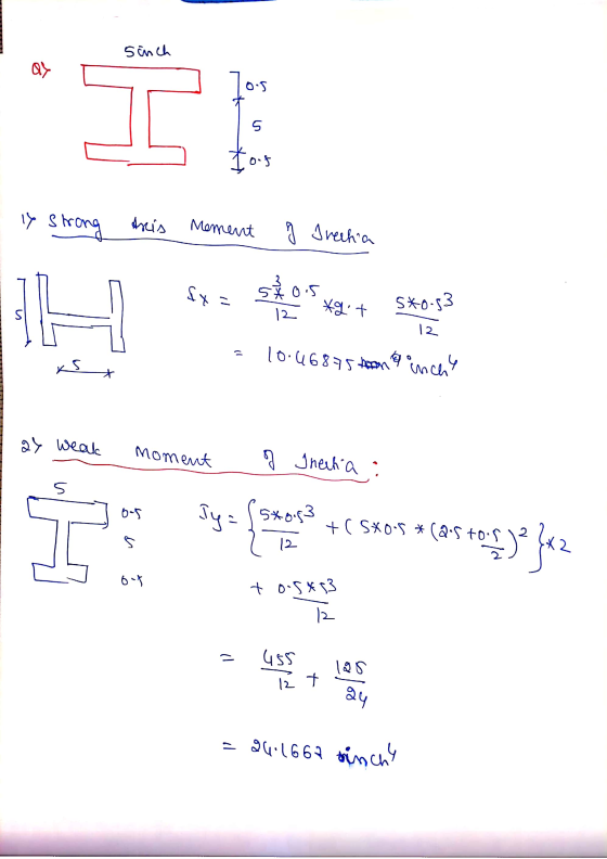 5 inch A os I 5 t05 in strong this Mement q Irechia S - sos SA0-53 S H 12. 10-46875 toon 9nad ks 커 gy Wee Momert of Inertia