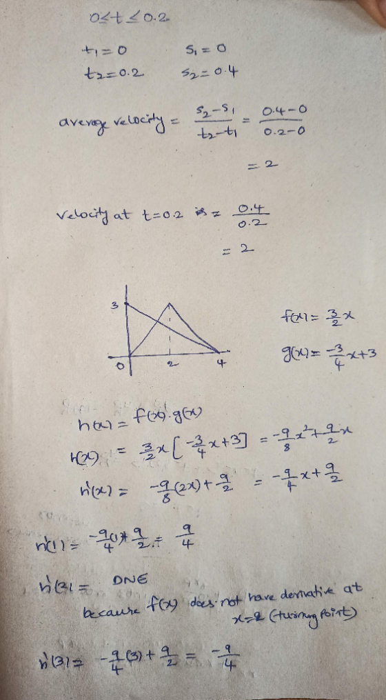 027 202 5,= 0 San 0.4 ta=0.2 average relocity = 52-5, to-ti 0.4-0 0.2-0 - 2 Velocity at t=0.2 is a 0.4 0.2 3 fer=32 gw = 2 x+
