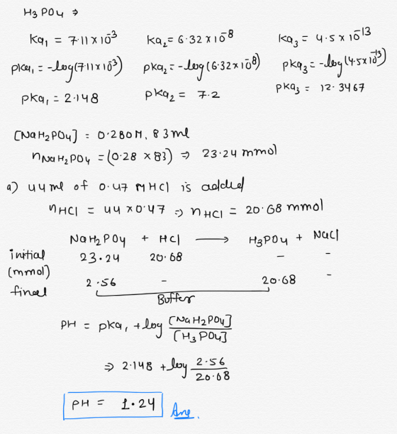 H₂ POL kag = 4.5x1013 kan = 711x103 pice = -log(711x103) pka, = 2.148 - ka,- 6.32 X108 pka, z-609 (6-32x170) pka2 = 7.2 Praga