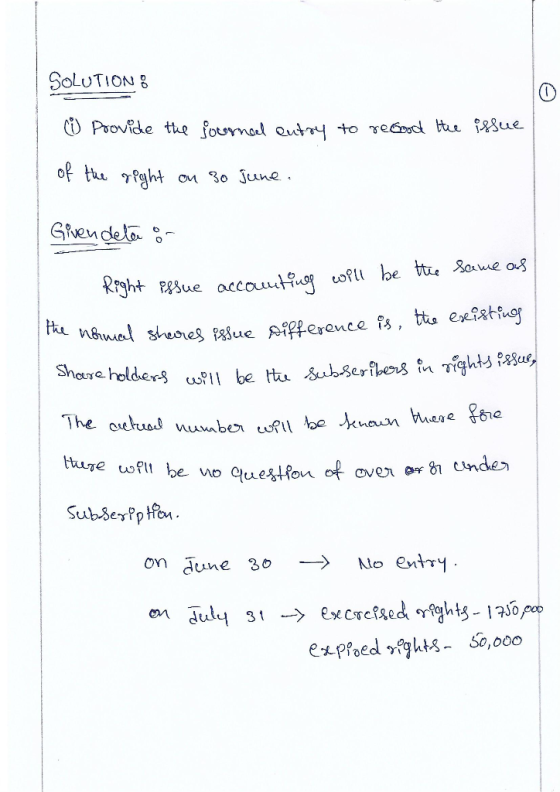 SoLUTIONg of tu Pght on 3o June Shaure holders usl ture be On dun ne 30 → No entry