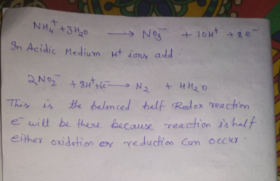 n Acidic Medium kt ions add e will be theore because reaction s halA eithey oxidation reduction Can oeeur