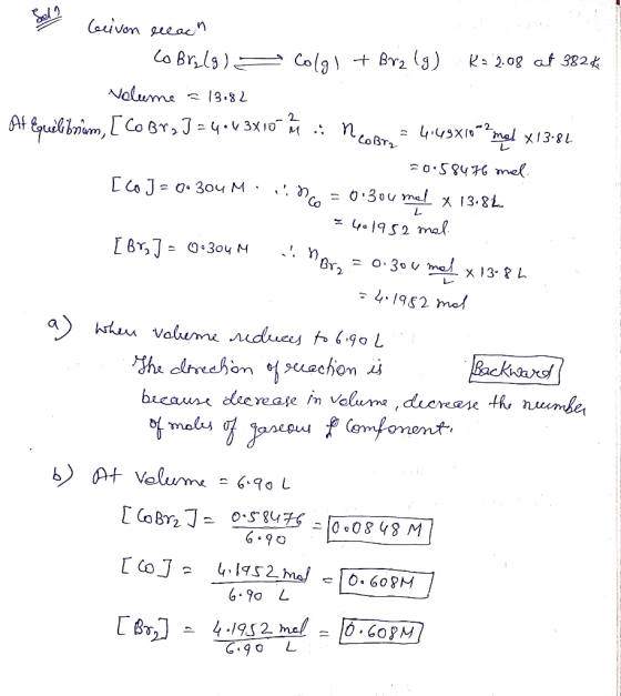 auivon gueac Ra2.0g af 382 lo Brls) Co(g Br2 (3) Nalums 3.82 44SXmal x13-8L At egudl briurm, [Co BT,J=4.v3x10 M .. mel 2 0 S8