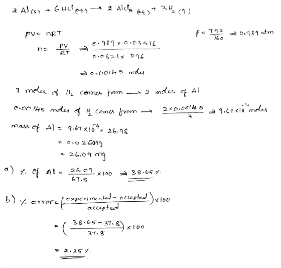 드 T52 1 atm RT - 20.6 、cț Al- 26.07 x 100 38.65% ら) experimenhJ- accepted 100 accepteel 38 . 65-37-8 37.8 2、25