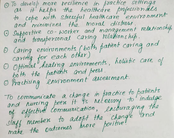 To develop more tesilience in prachice seings it helps tha healthcdre prifessiones to cope Aoith stressful health care enviro