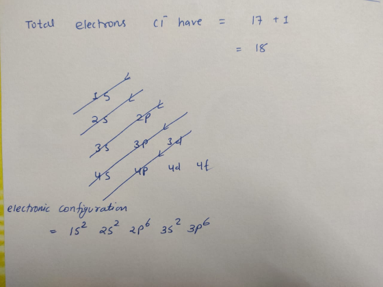 Total elections ci have = 17 + 1 - 18 35 MP , ys up ud 44 electronic configuration = 15² as² apé 35² 3p6