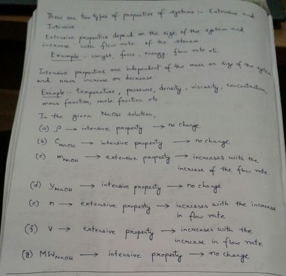Intensive Extensive propeties depnd on the ige of the hem ane mpleusgt Inte pnere.tas ace in.e rendont-af the masぅ on .gi , v