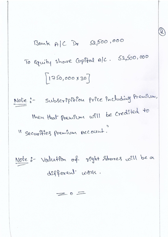 ounk AlCSa,500,ooo To Equity sheure Copftel elc. S,Soo, 000 So,000 x 30 tle ч łtoJ-Poe ufuuq ufll be Credited to ω81k .