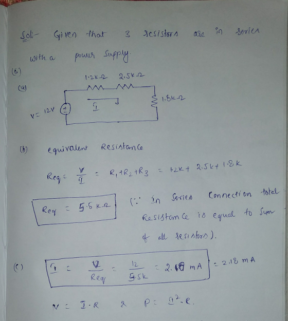 Ca) 16k-2 (h) equivalent Res(사(en (e Rey 5 S K2.nSeies Connecti on totel 12 e sk 2