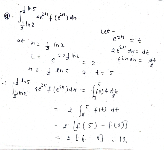 4224f (12) dhe Let - at e24 = t 4= -F3 1 in 2 2024 ta 2x / In2 du= dt eanah= dt e : 2 H = £ ens t=5 I ens 40% fle?) dH - piln