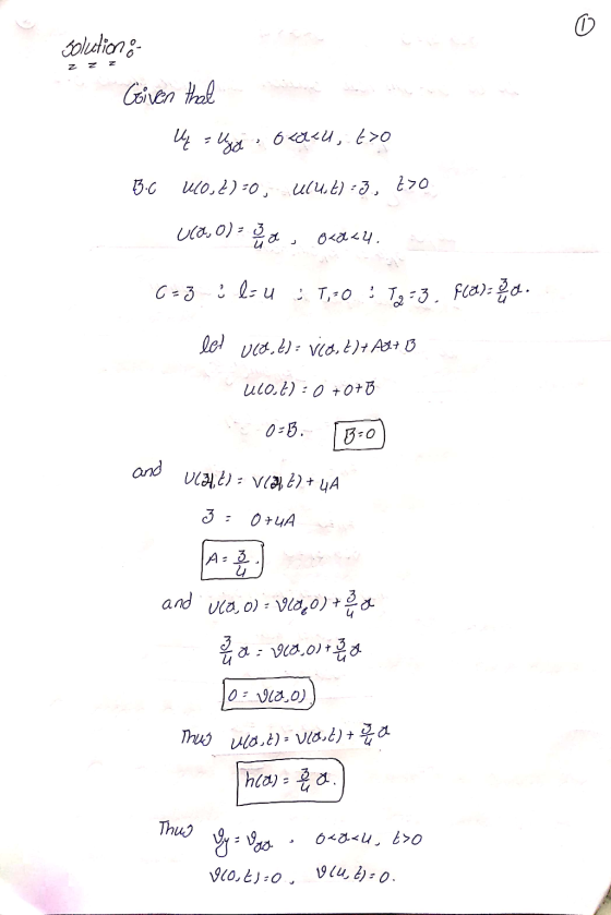 o solutions z z z Given that ų = Ugd oxatu, to B.C U10,2)-0, ulut) :3, 270 uca, o)= ža, ocazu. 6=3 : 1-4 : 1,40: 13-3. Flosed