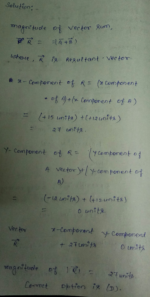 tshere -Component otR(x Cespon ent y. Component et R- (ycomponente A vecetoryY-com ponentof B) o unita. Veelorx-Component yCo